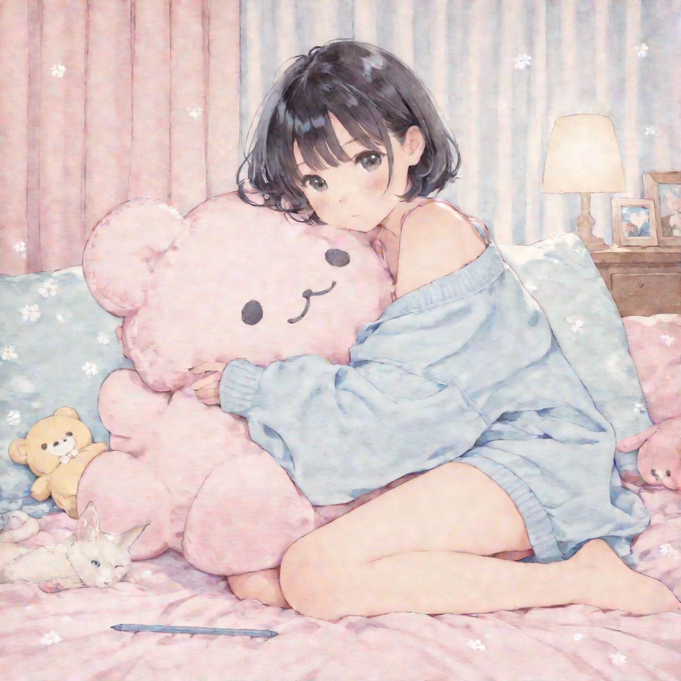 自室にて2 | の人気AIイラスト・グラビア