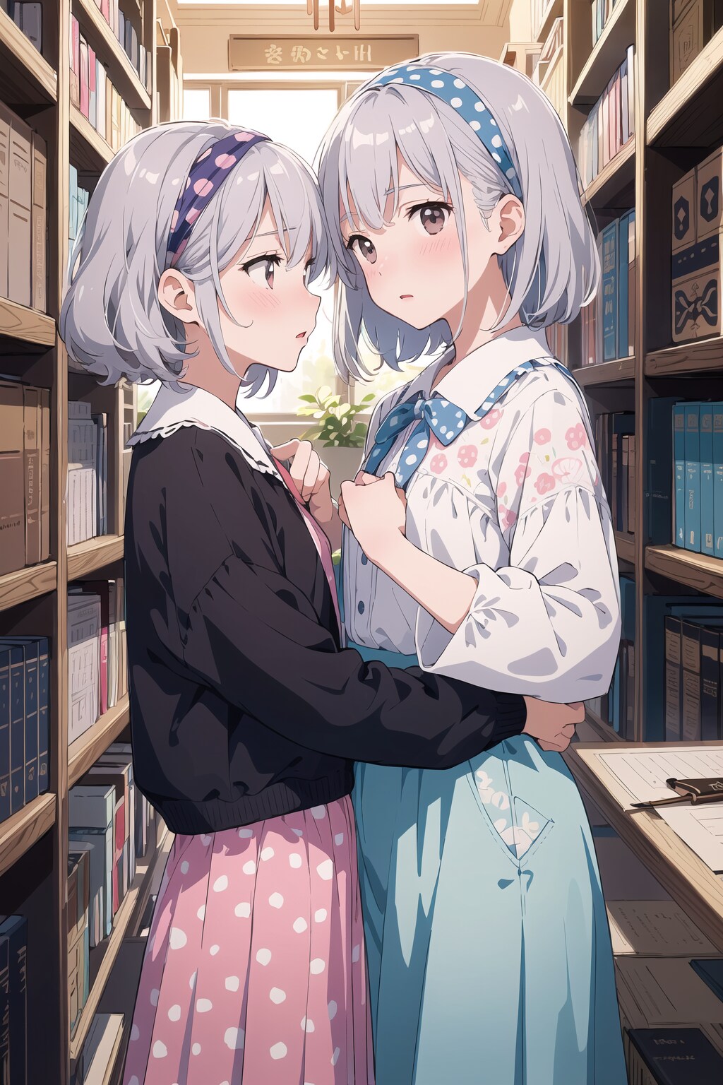 ♥図書館の中でこんなことしちゃだめだよぉ♥