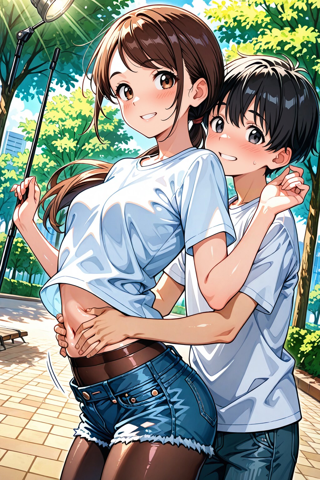 くららちゃんおなかすべすべ～♪