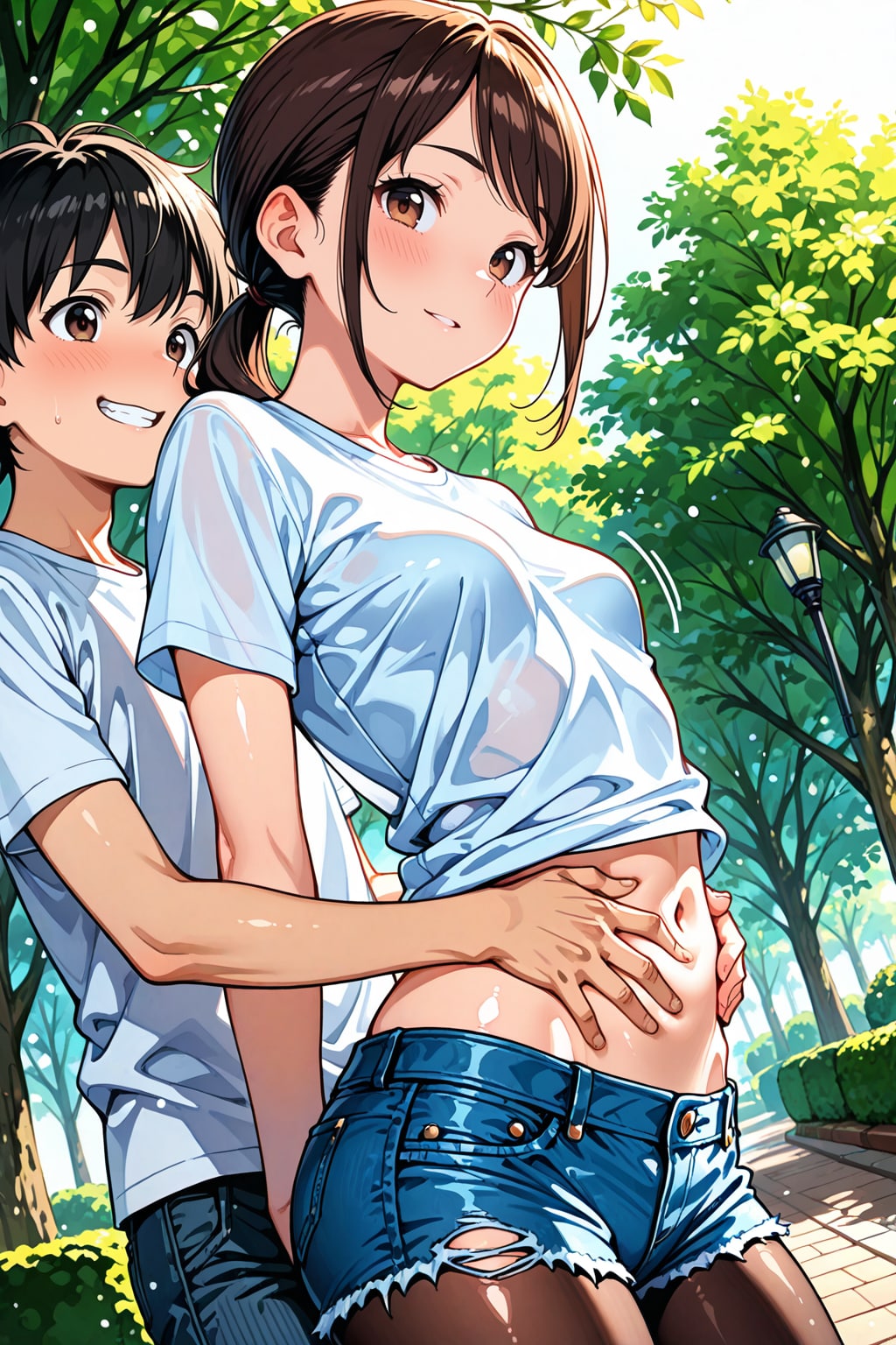 くららちゃんおなかすべすべ～♪