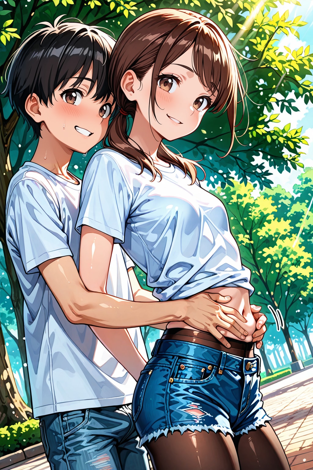 くららちゃんおなかすべすべ～♪