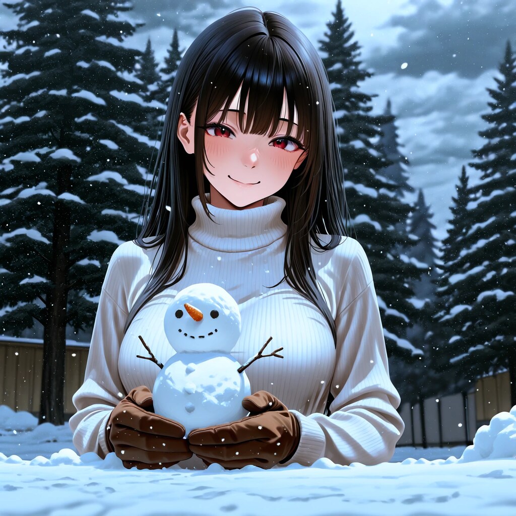 雪だるまを作ってみました✨