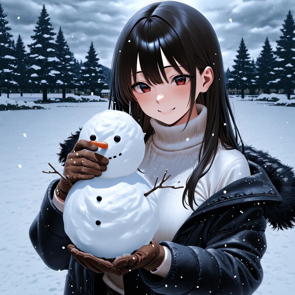 雪だるまを作ってみました✨