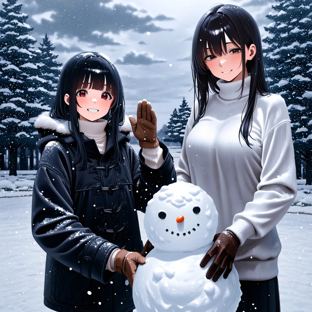 雪だるまを作ってみました✨