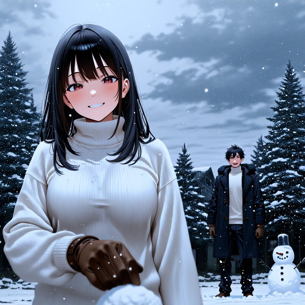 雪だるまを作ってみました✨