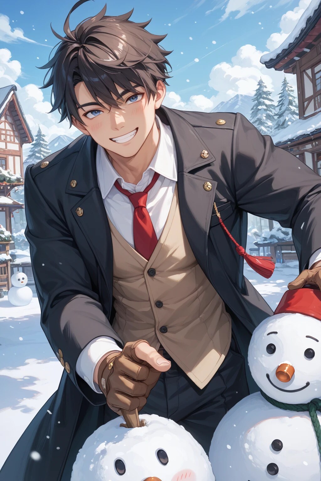 雪だるまを作ってみました✨
