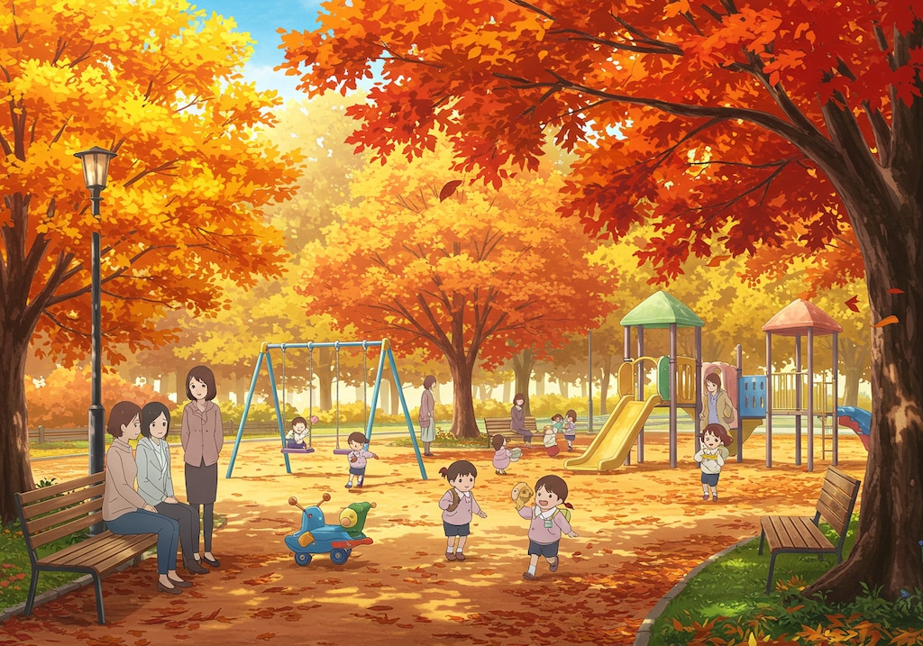 秋晴れの公園