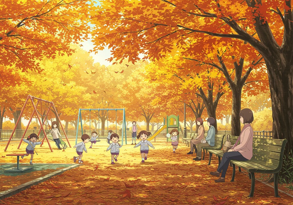 秋晴れの公園