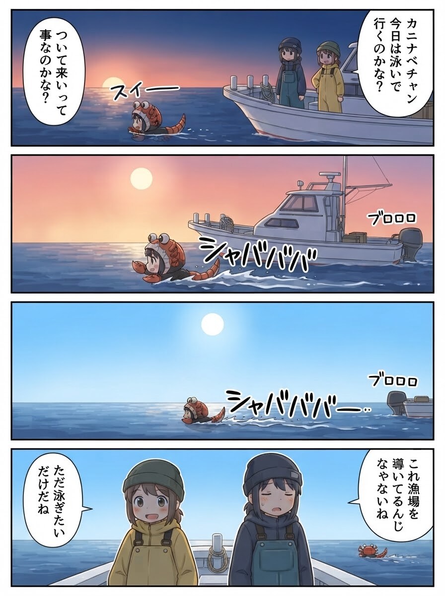 【60】ひたすら泳ぐよ！カニナベチャン | の人気AIイラスト・グラビア