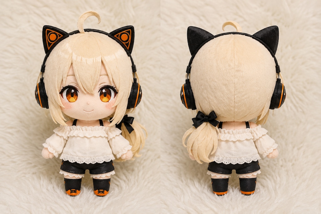 ふーこちゃん人形でハート