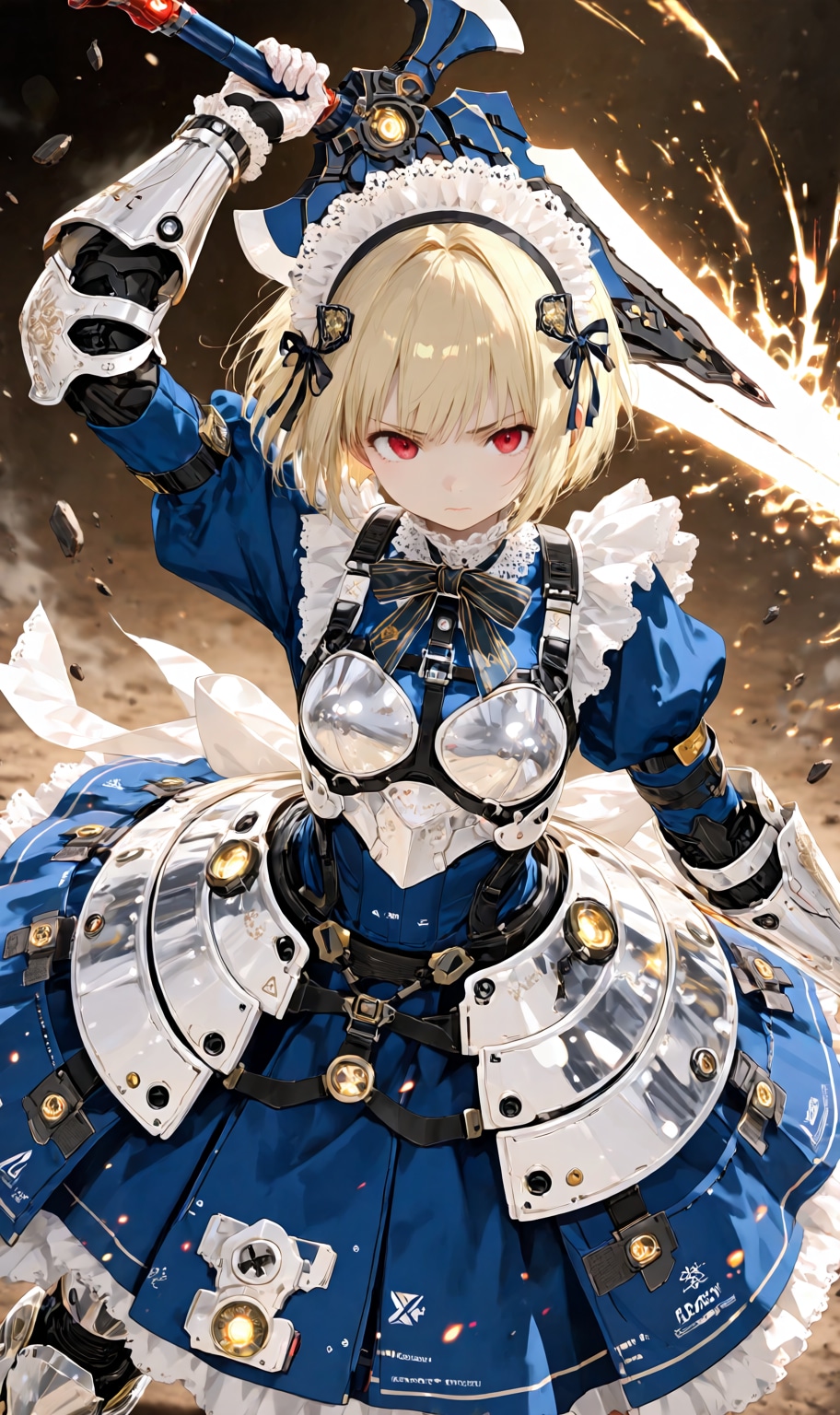 Armored Maid candy-blue