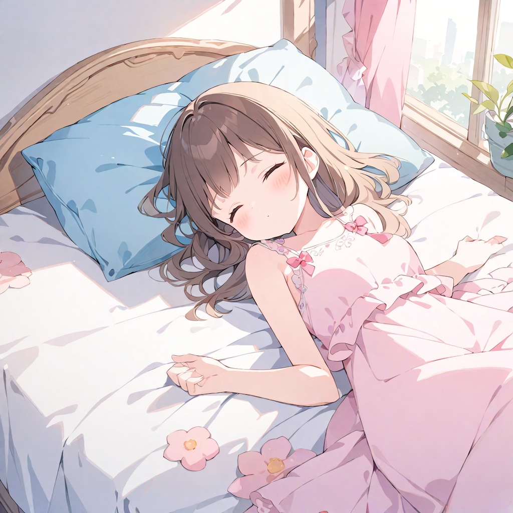 寝ている女の子