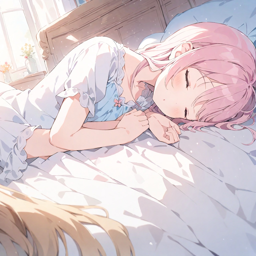 寝ている女の子