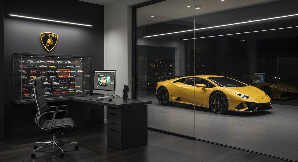 書斎とガレージ