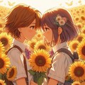 百合とひまわり♪②（＋おまけの普通のカップルとひまわり） 3枚目