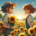 百合とひまわり♪②（＋おまけの普通のカップルとひまわり） 4枚目