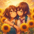 百合とひまわり♪②（＋おまけの普通のカップルとひまわり） 5枚目