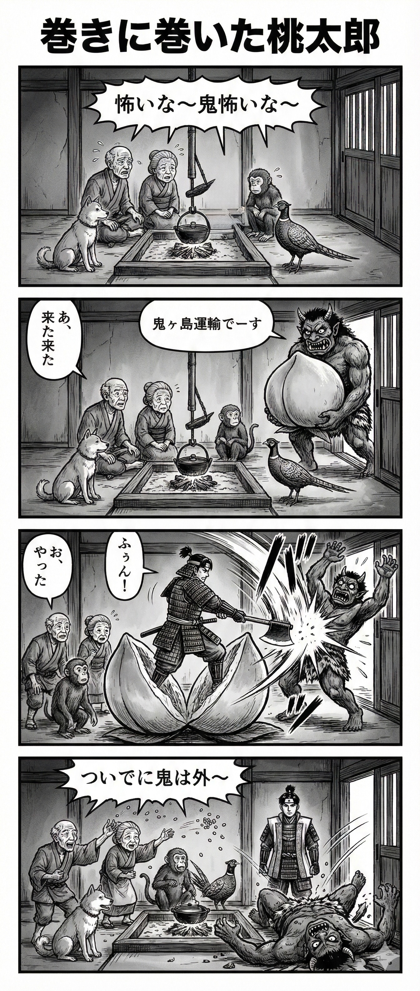 巻きに巻いた桃太郎 | の人気AIイラスト・グラビア