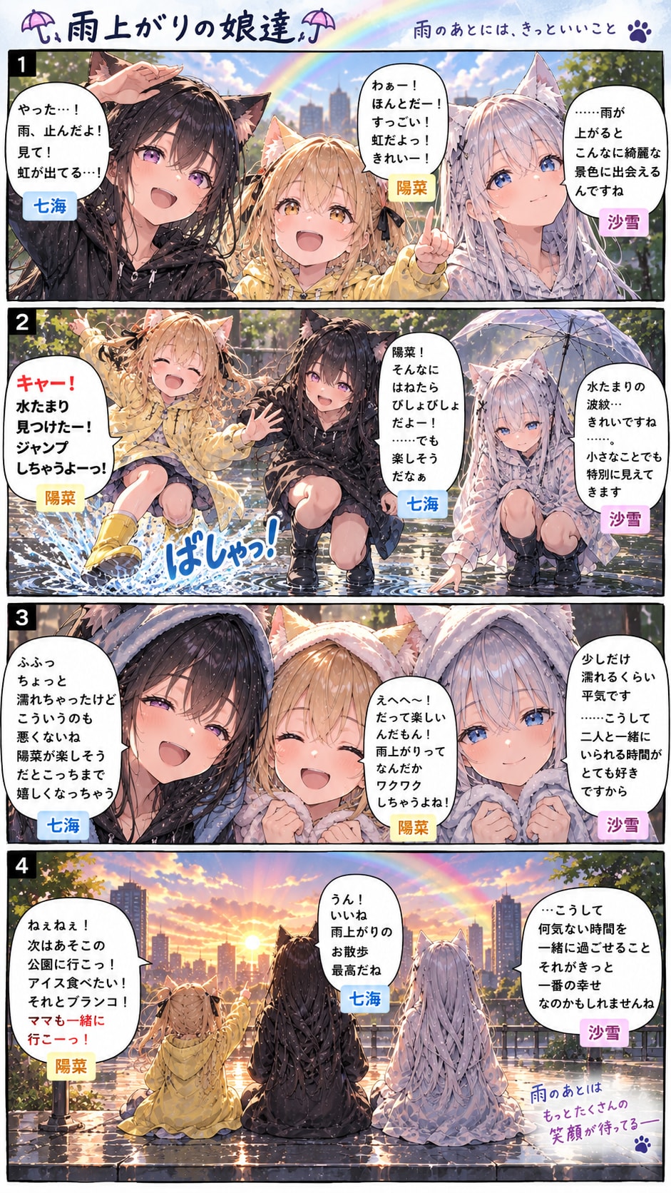 雨上がりの娘たち | の人気AIイラスト・グラビア
