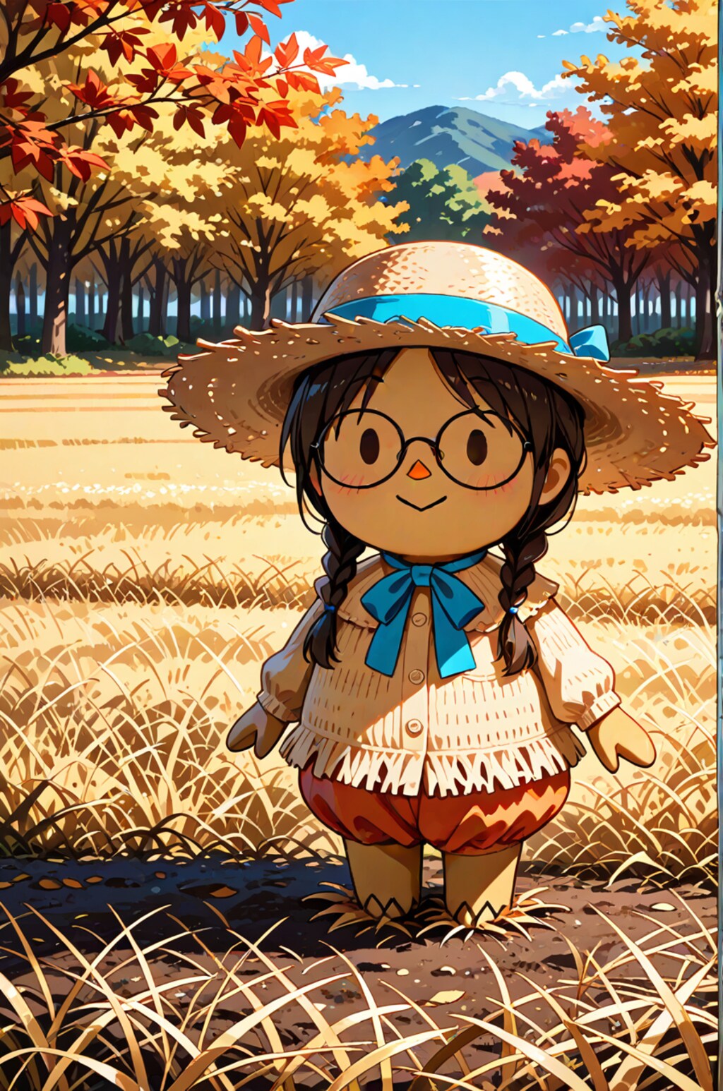 案山子だって眼鏡三つ編み