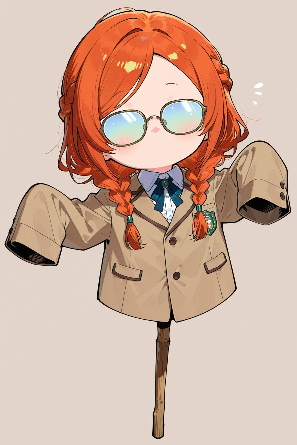 案山子だって眼鏡三つ編み