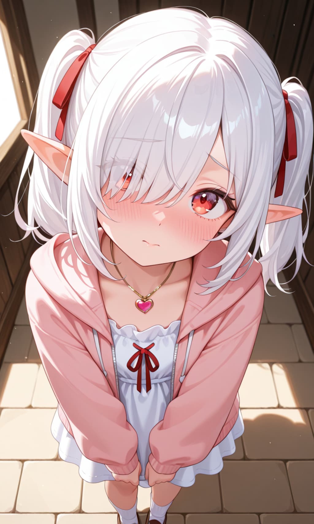 上目遣いのシロネさん