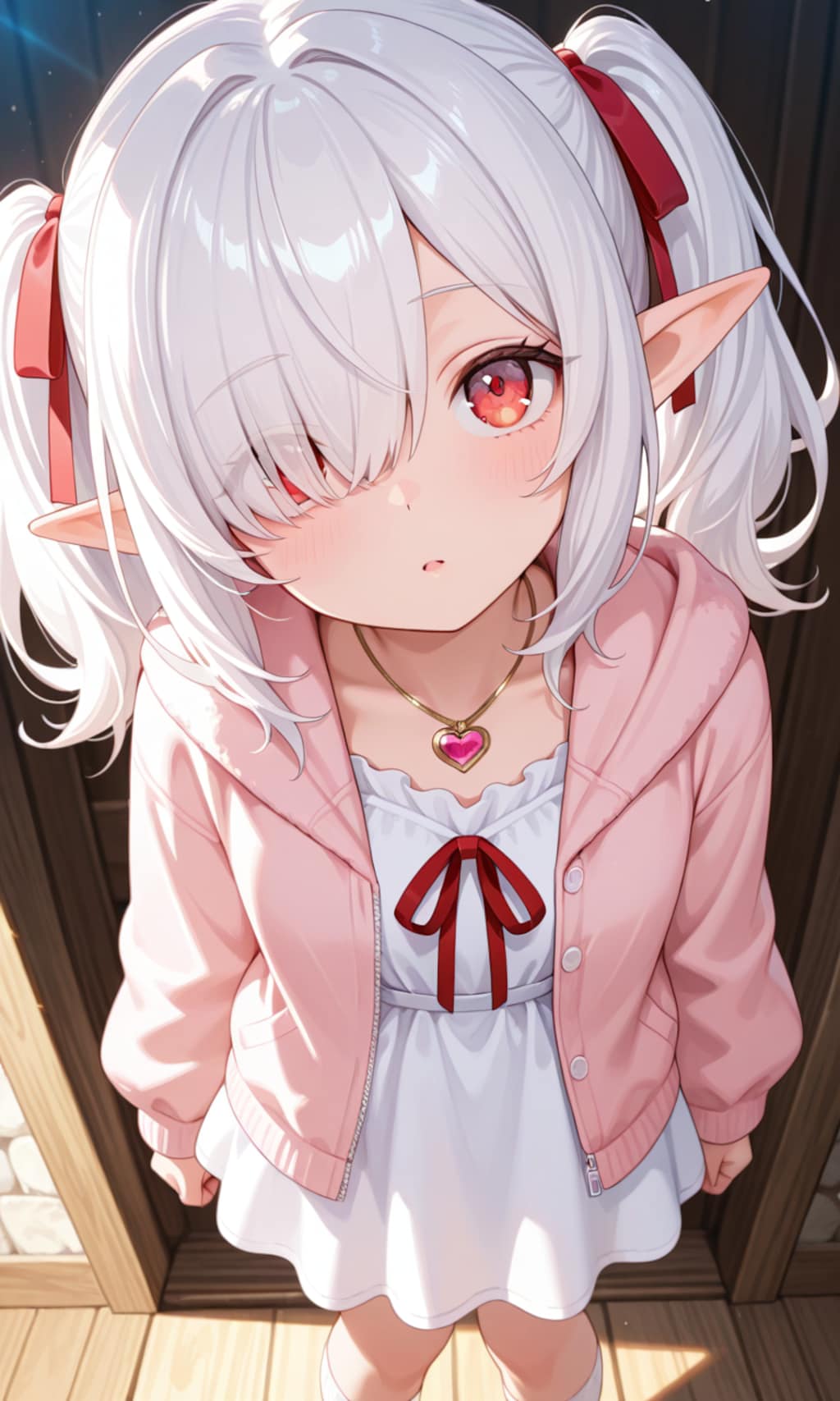 上目遣いのシロネさん