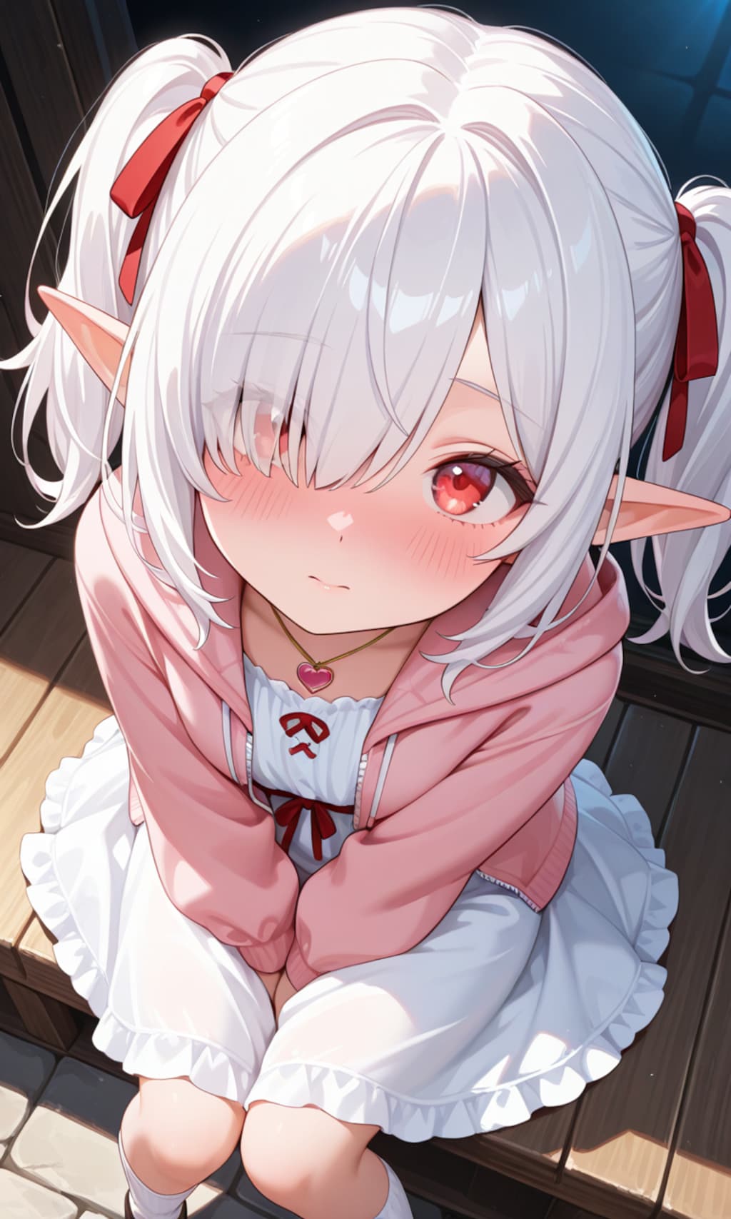 上目遣いのシロネさん