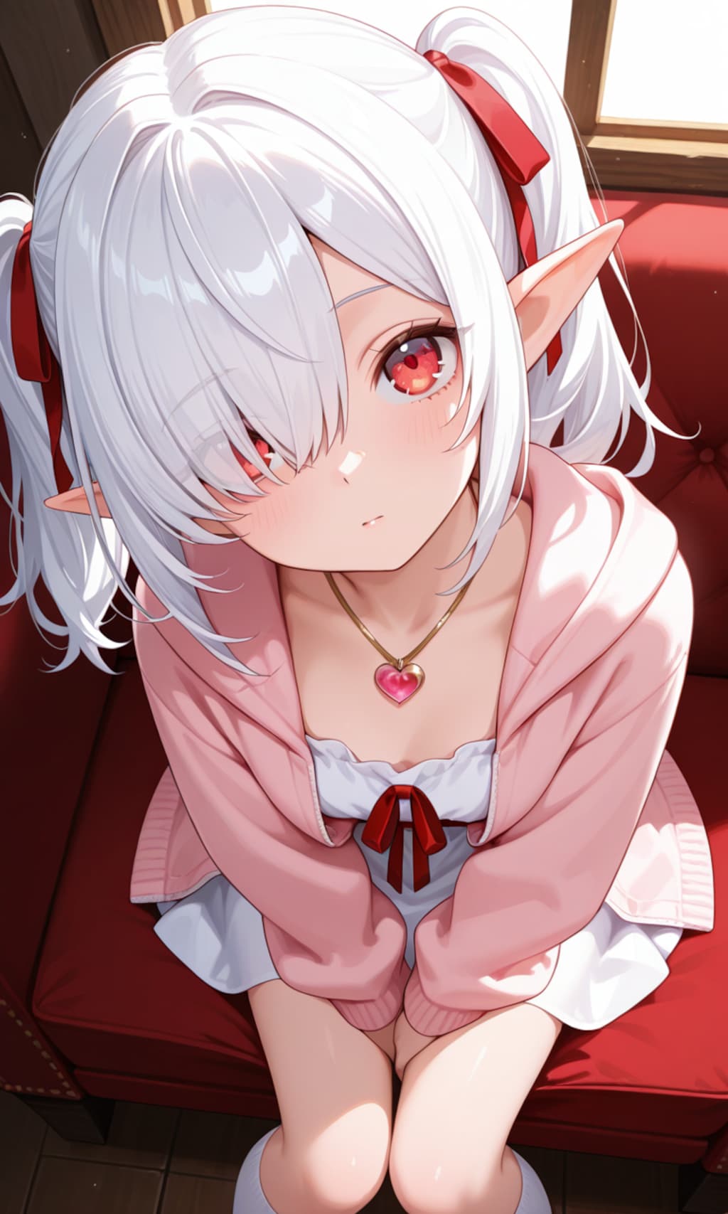 上目遣いのシロネさん