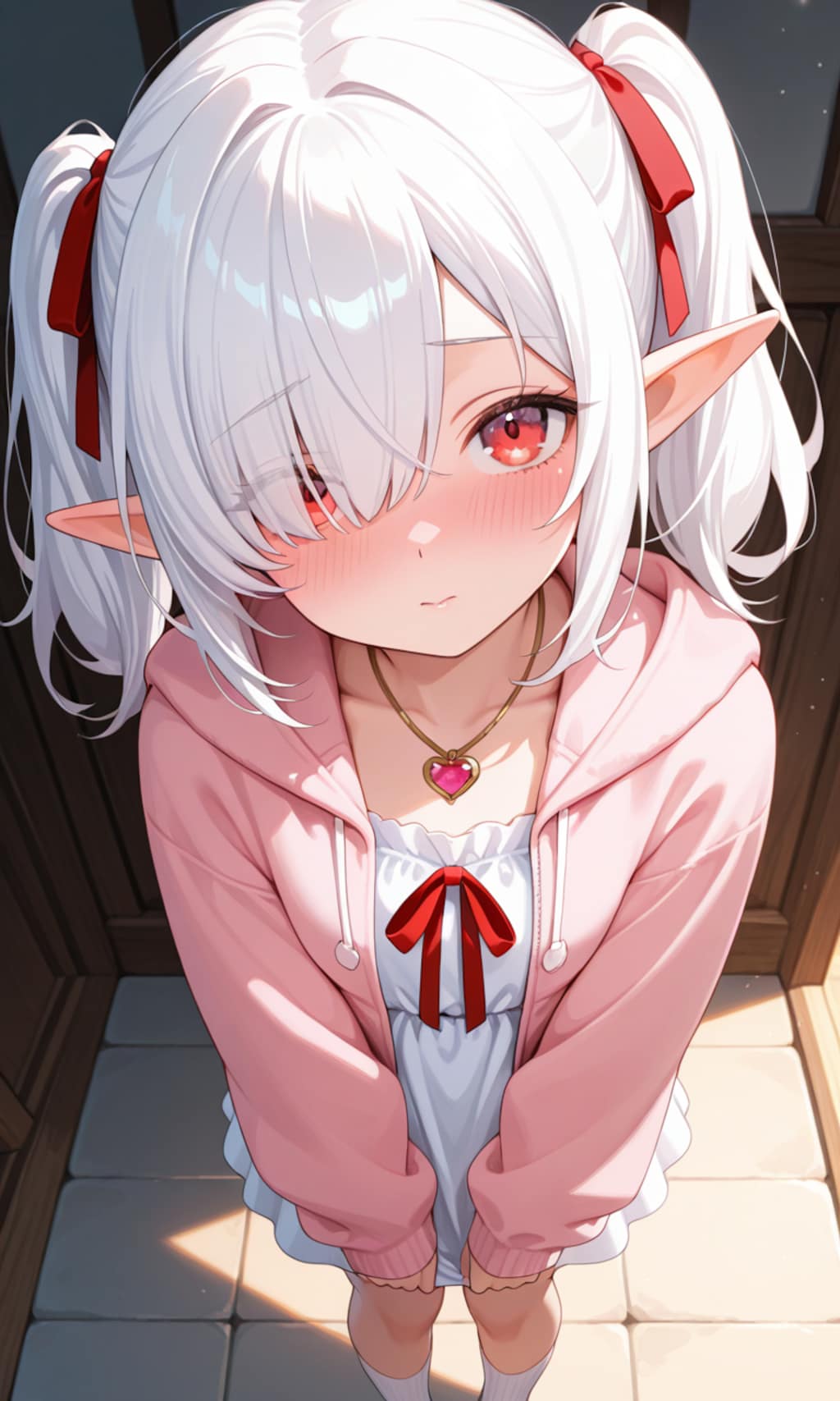 上目遣いのシロネさん