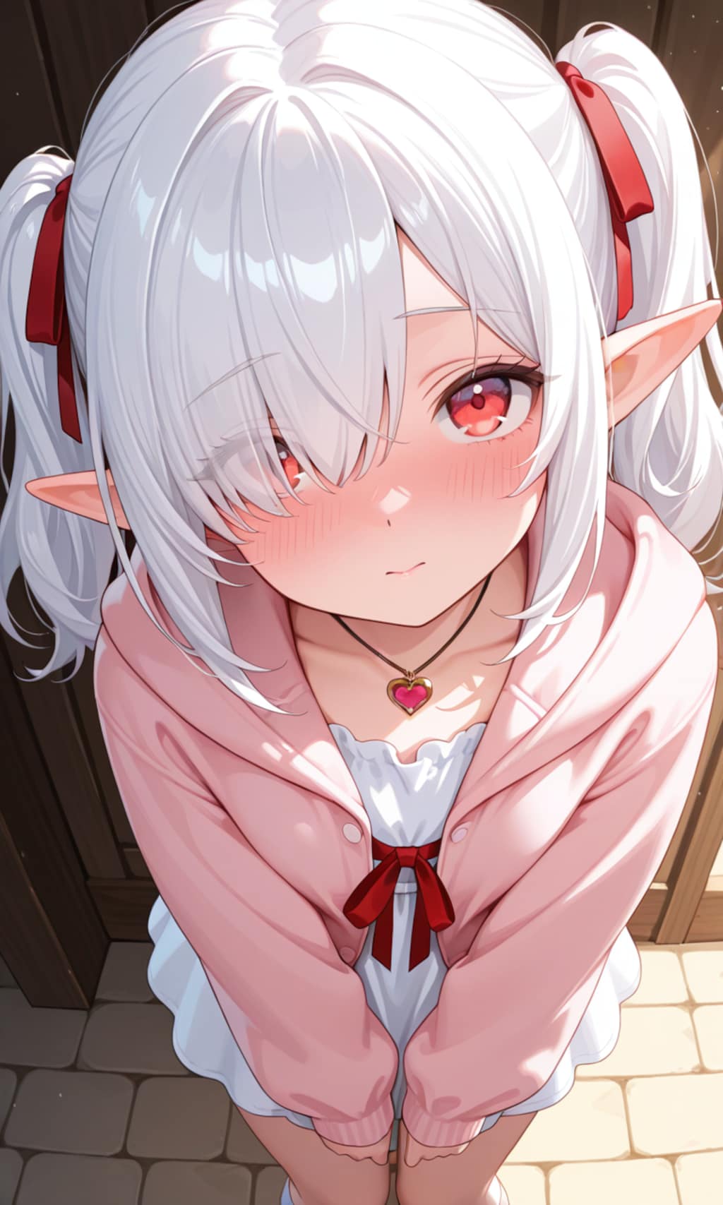 上目遣いのシロネさん