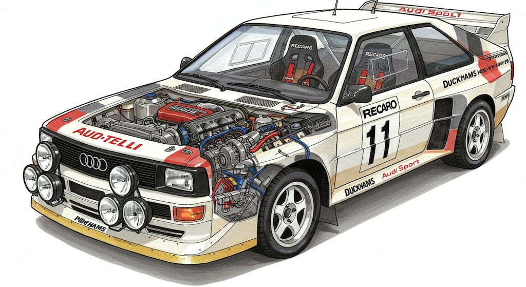 アウディラリーカー断面