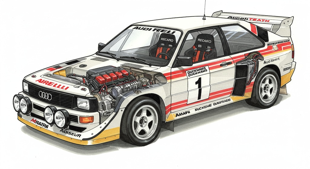 アウディラリーカー断面