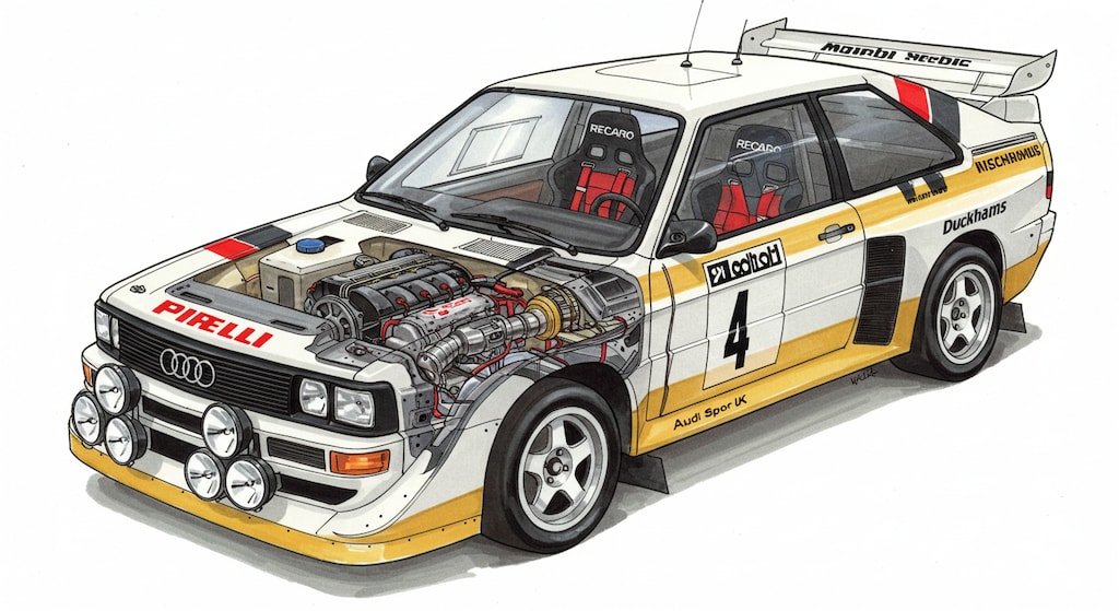 アウディラリーカー断面