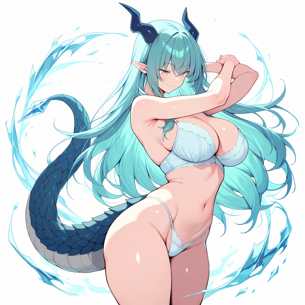 下着の竜娘さん（大）