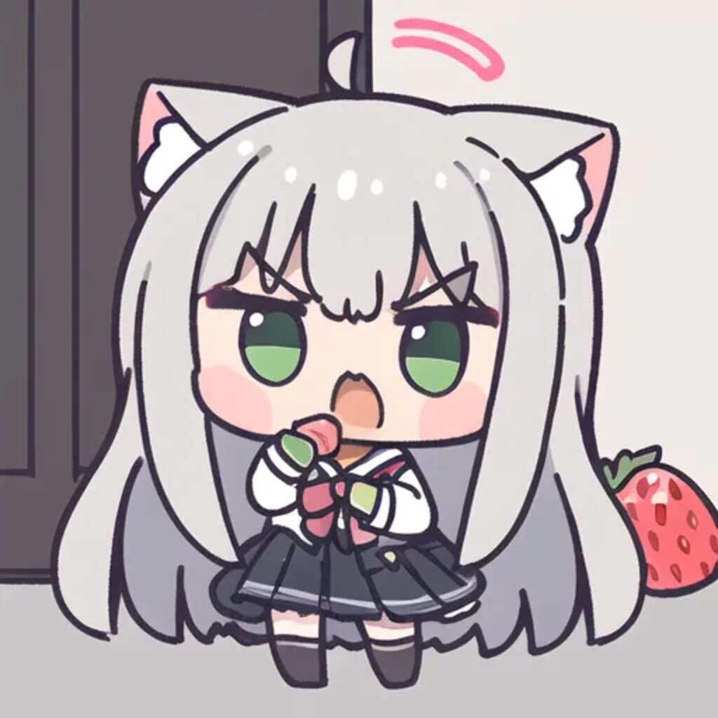 なんかイチゴに怒ってる