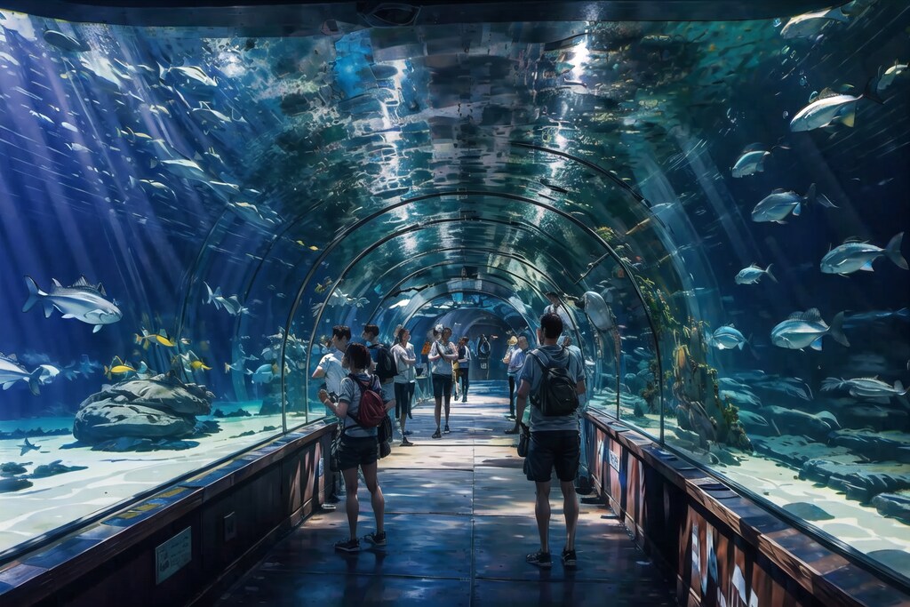 夏休みの水族館