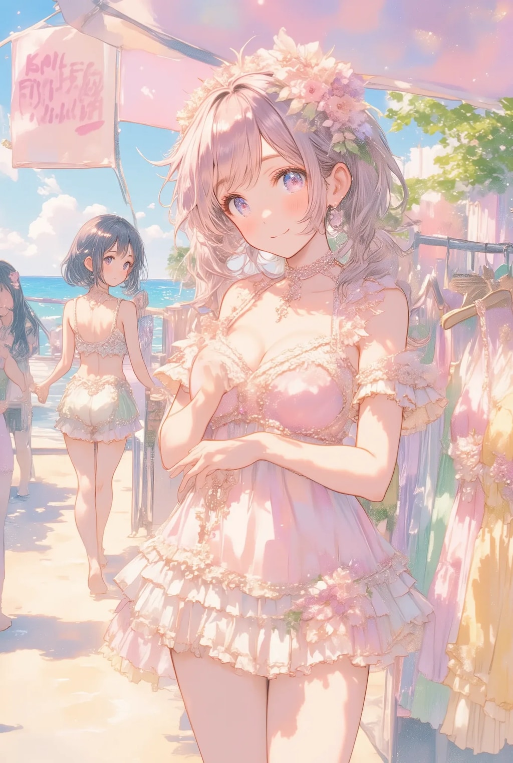 春のフリフリ水着ちゃん