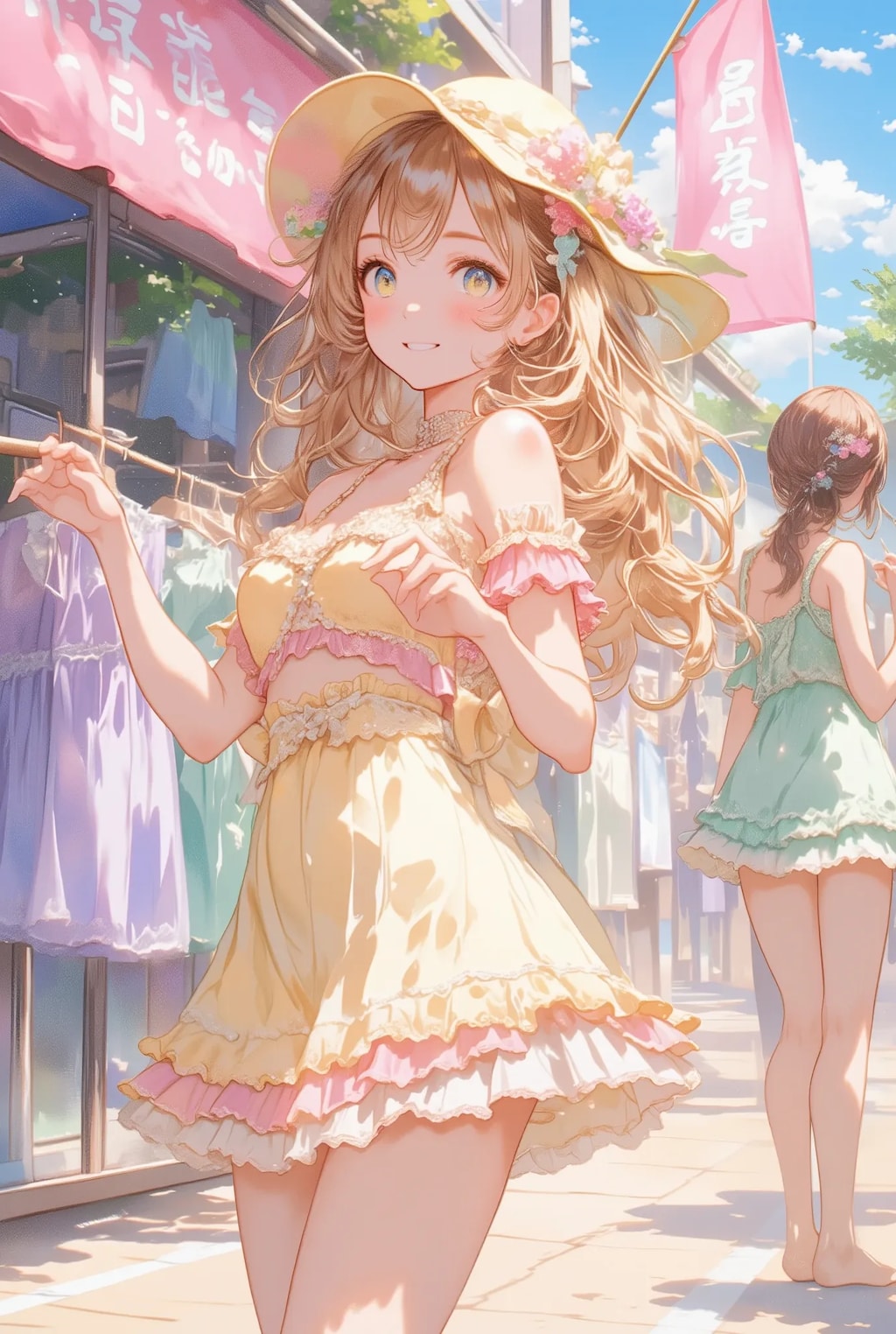 春のフリフリ水着ちゃん