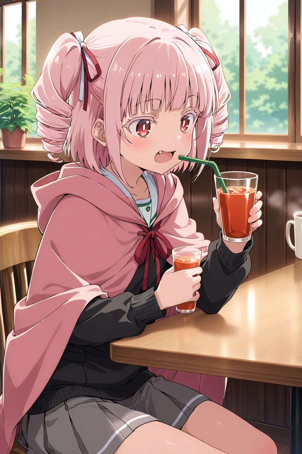 【借】うちの子吸血鬼ちゃん、トマトジュースを飲む