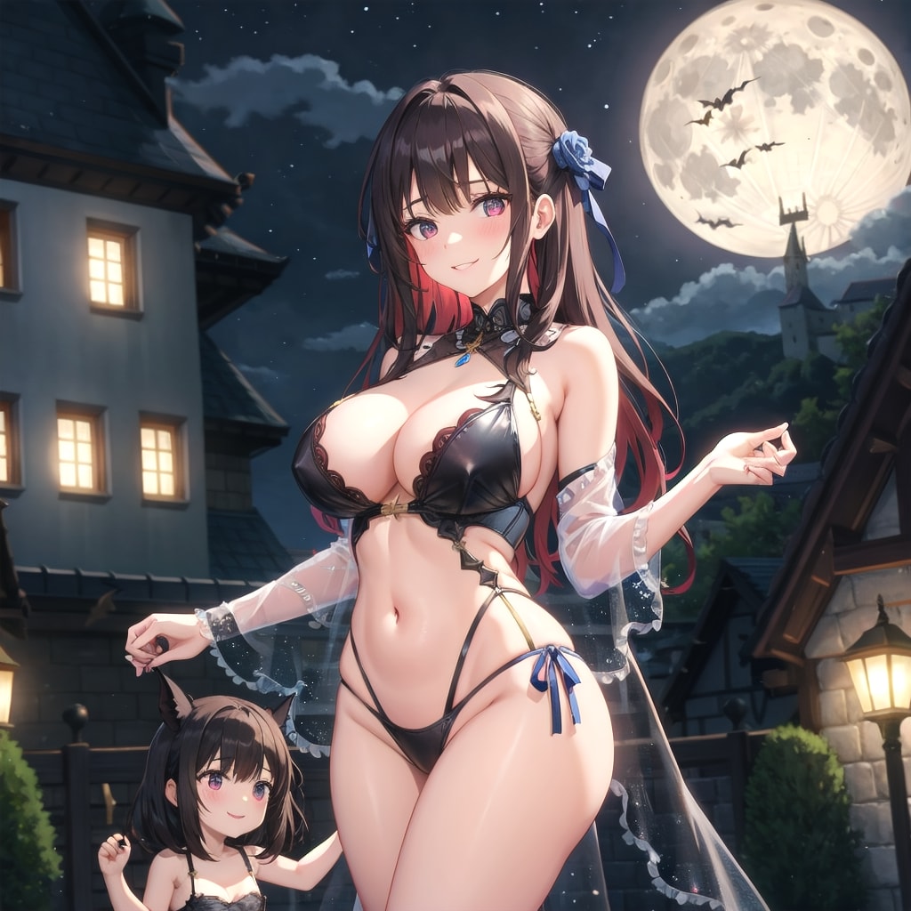 「じゃ、ママ行ってきますね。あなた♡この子の面倒、お願いね💞」の画