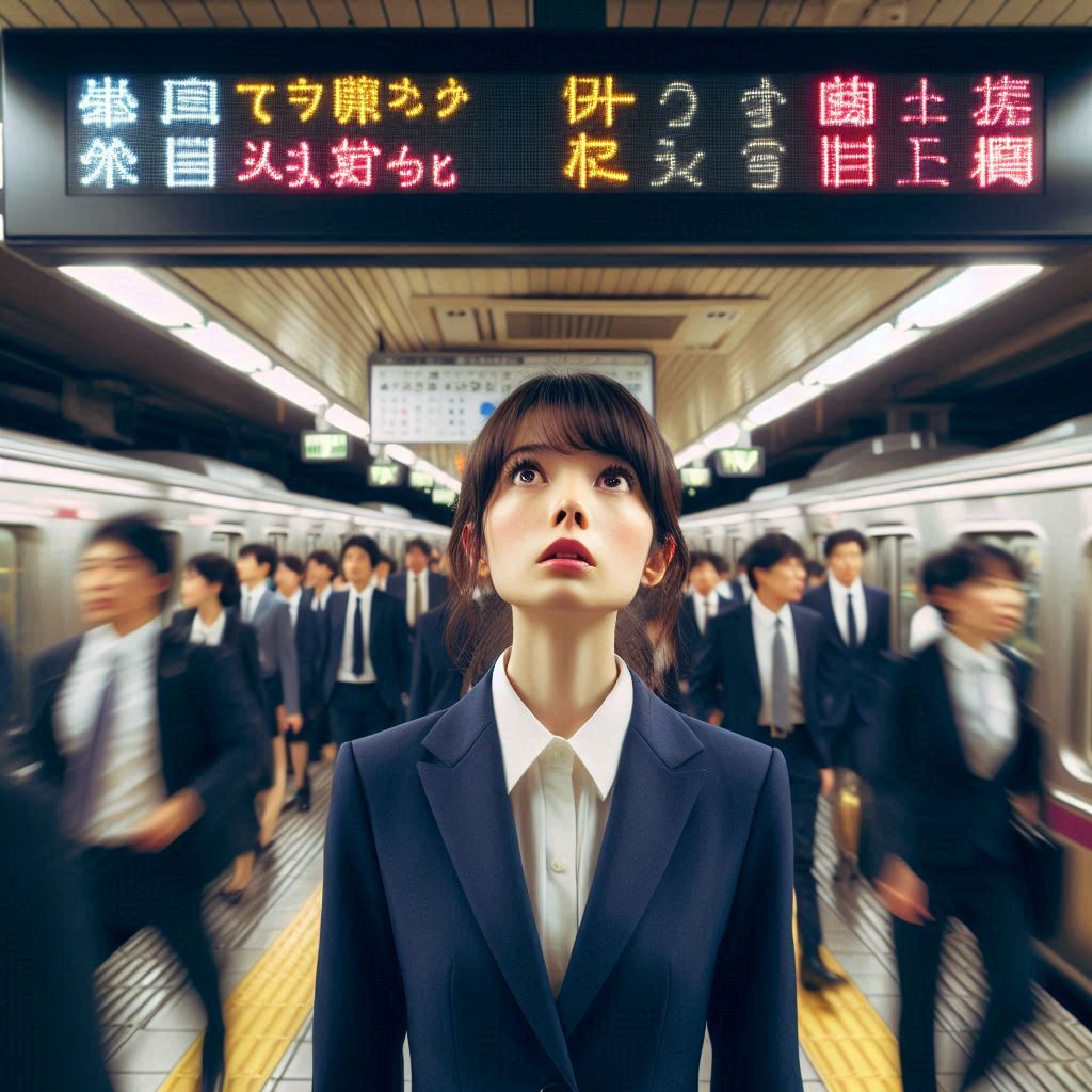 ４初出勤（乗り換え迷子　どれ？） | の人気AIイラスト・グラビア