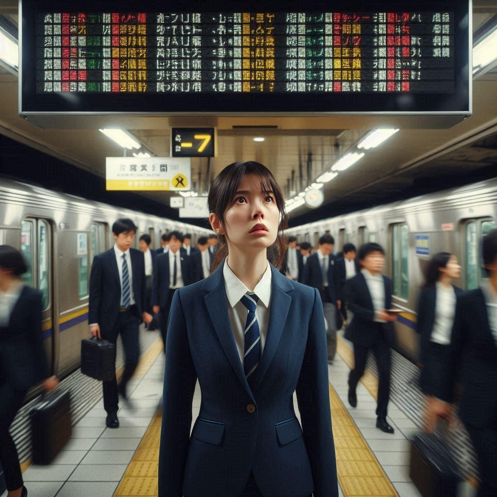 ４初出勤（乗り換え迷子　どれ？）