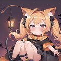 失敗したハロウィンと猫耳ツインテールの女の子 01 8枚目