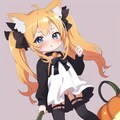 失敗したハロウィンと猫耳ツインテールの女の子 01 10枚目