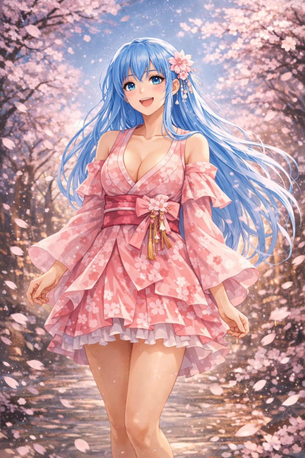 現代の春を楽しむ春コーデの美雪ちゃん