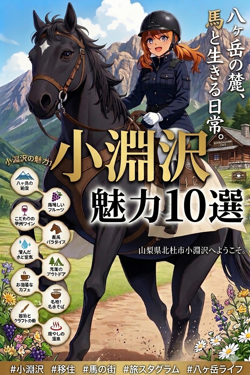 馬と生きる町、小淵沢 | の人気AIイラスト・グラビア