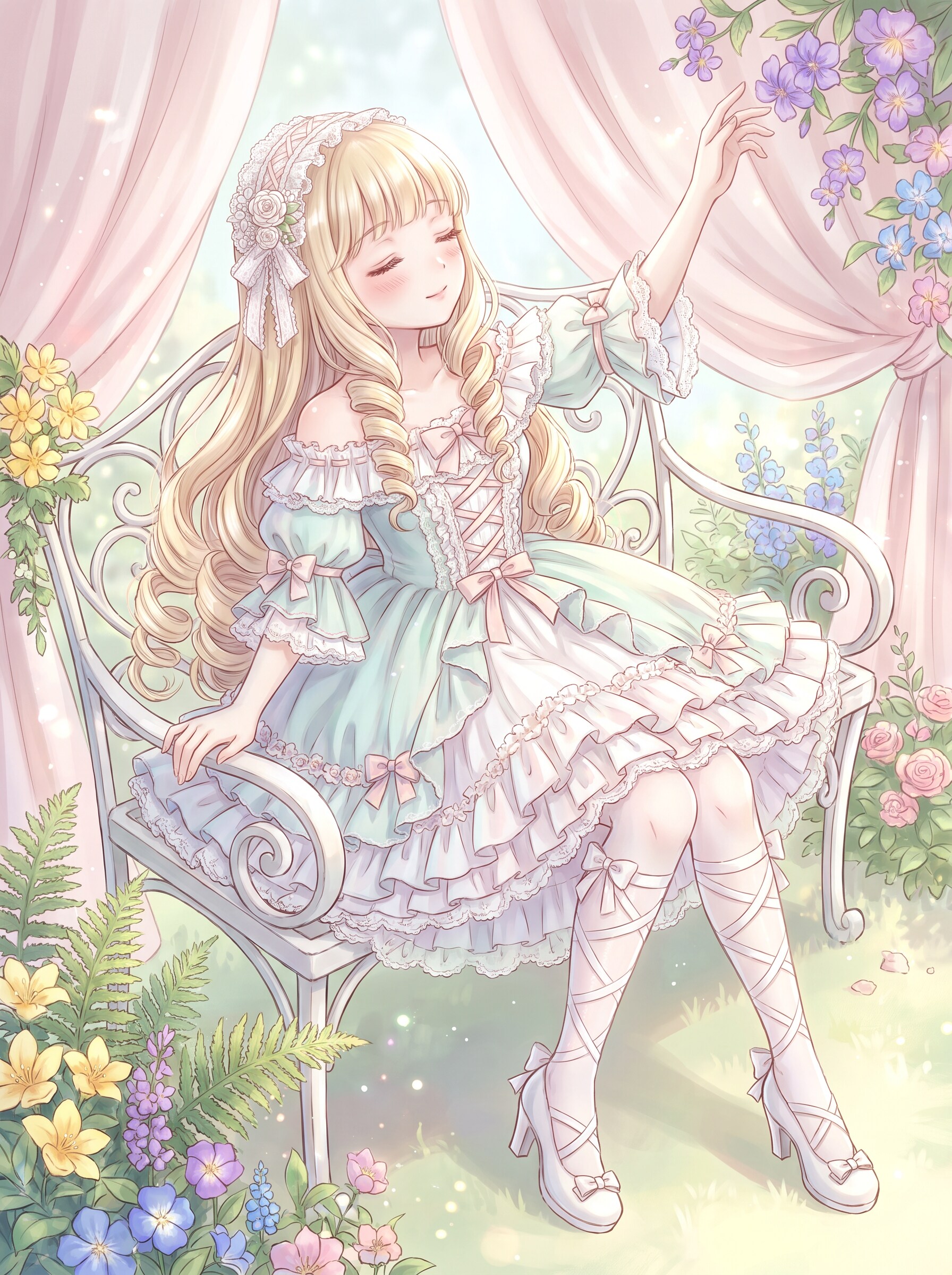 花苑に眠る淡雪 | の人気AIイラスト・グラビア