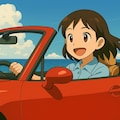 Girl driving a car 2枚目