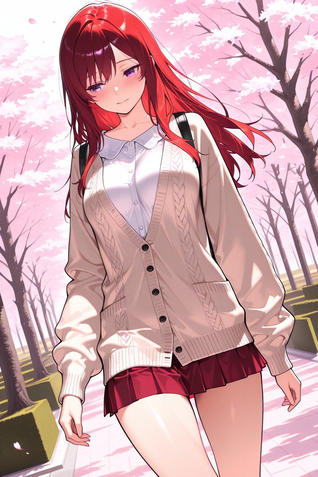【ＰＨＯＥＮＩＸ様版】長身美脚赤髪紫目美少女（春夏秋冬）